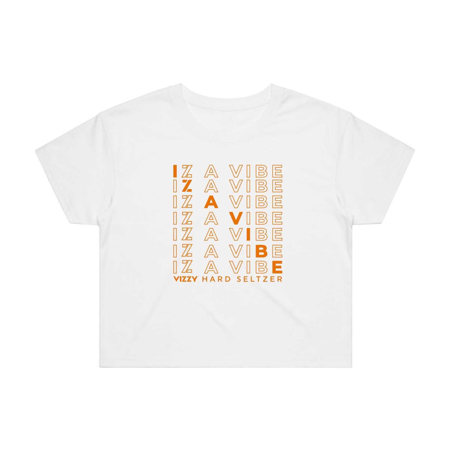 WHITE IZ A VIBE CROP TEE